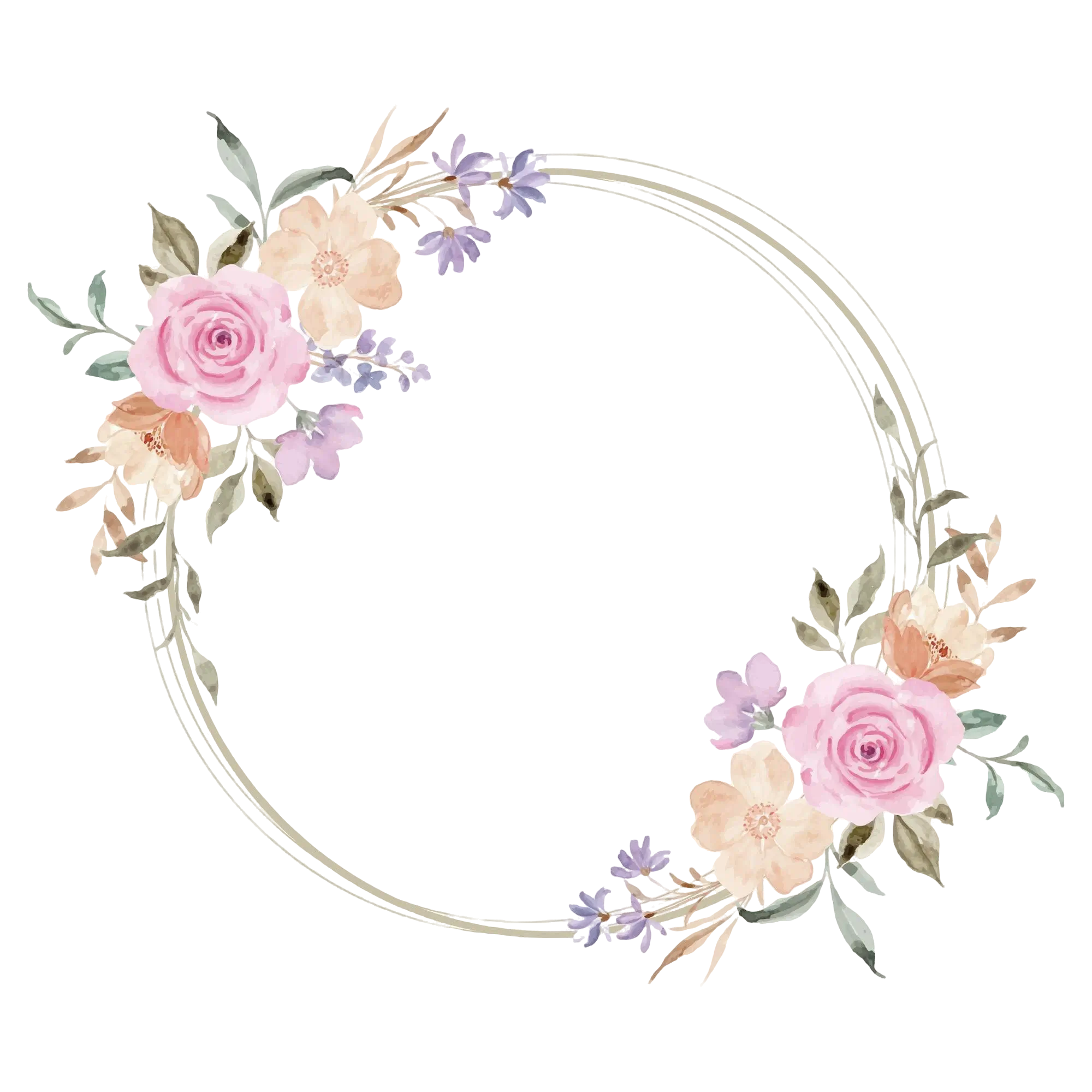 pink-rose-flower-wreath-with-watercolor